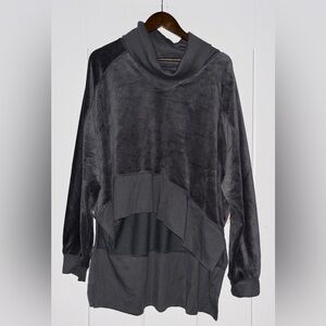 Free People Movement Last Chance Cowl Neck Sweatshirt Gray XL Cozy Oversized NEW